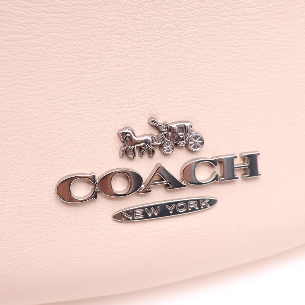 COACH(コーチ) ペース ロゴプレート ショルダーバッグ シルバー金具 ベージュ/アイボリー CT644