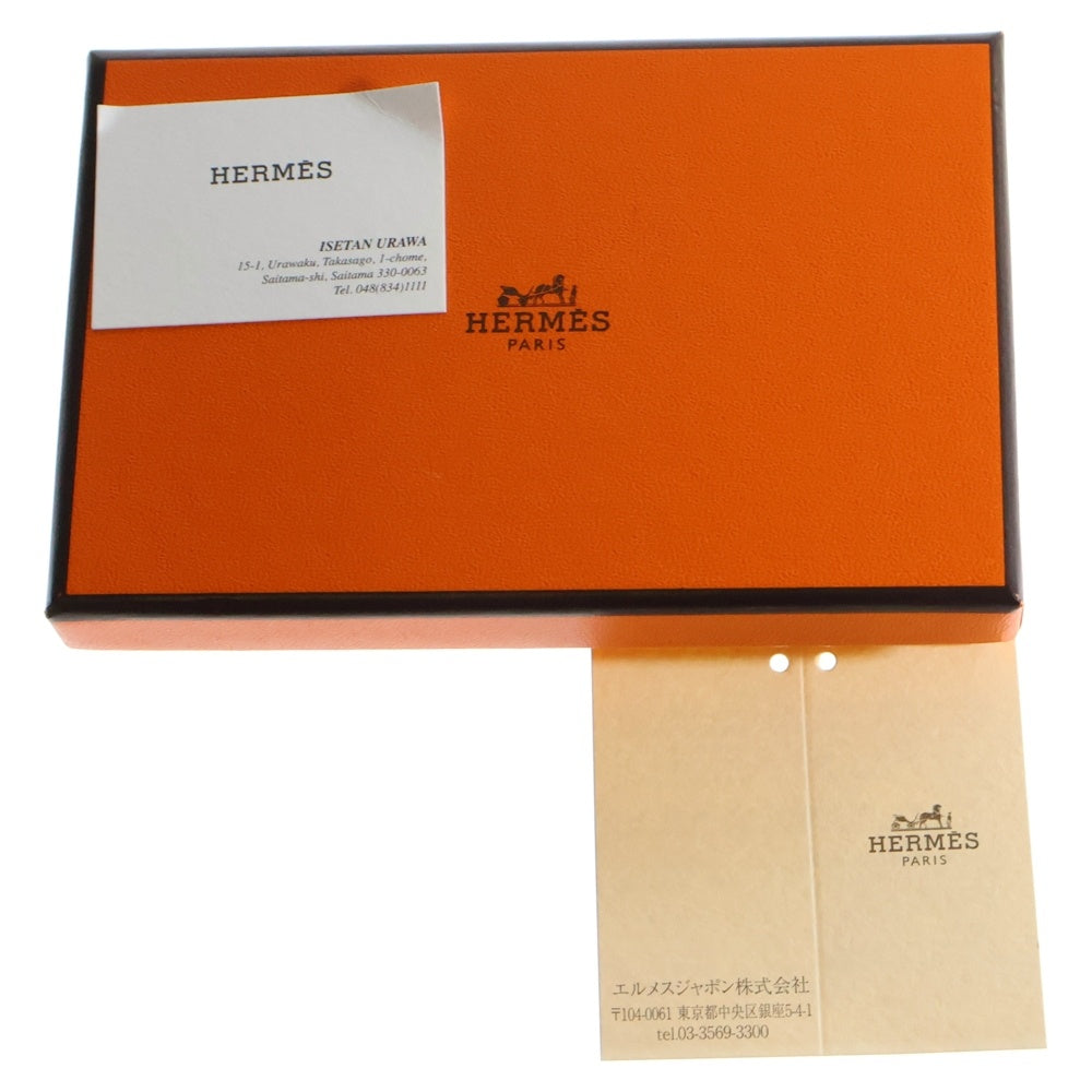 HERMES(エルメス) カルヴィデュオ U刻印 財布 コインケース ブラック シルバー金具 レザー