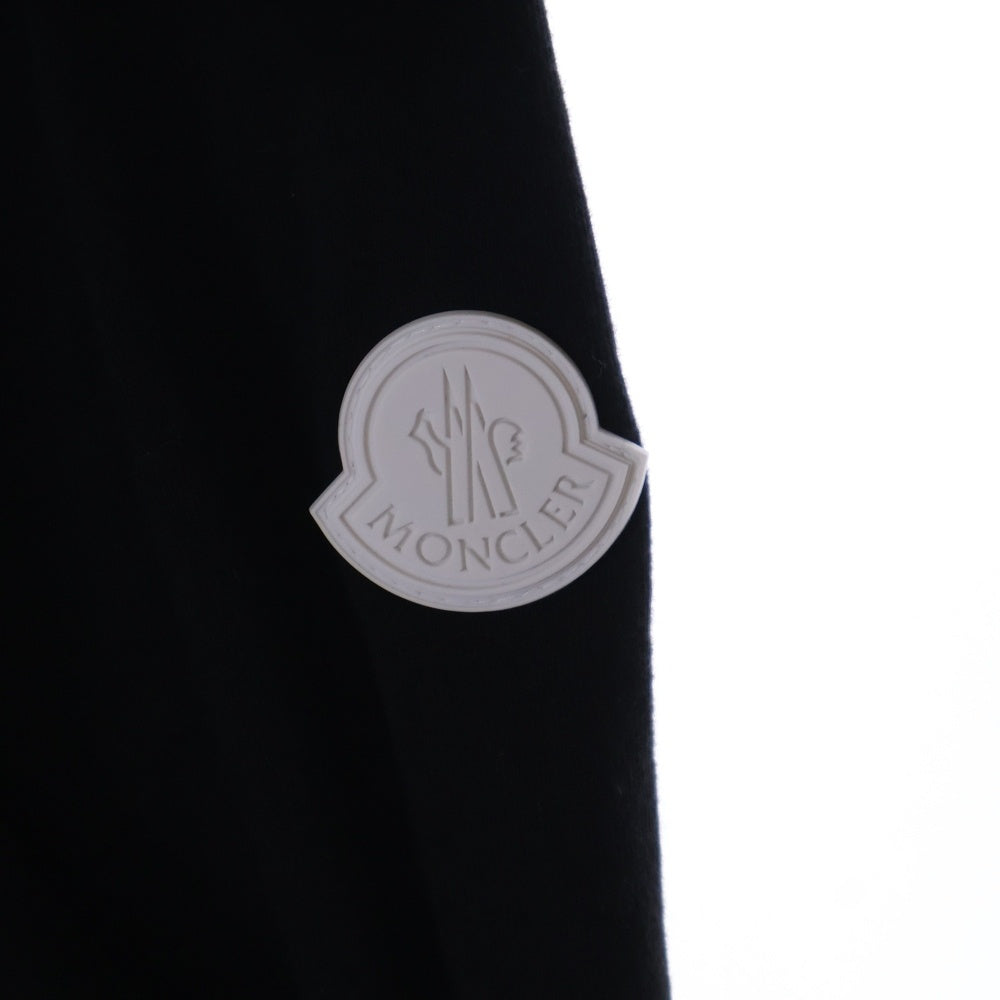 MONCLER(モンクレール) 22SS LS TSHIRT ネックロゴプリント ラバーワッペン ロングスリーブ 長袖Tシャツ カットソー ブラック H10918D00007 8390T