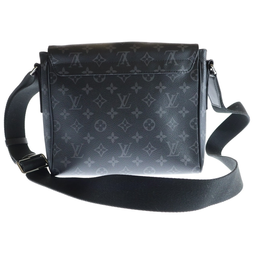 LOUIS VUITTON(ルイヴィトン) ディストリクトPM モノグラムエクリプス PVC レザー ショルダーバッグ シルバー金具 ブラック M45272