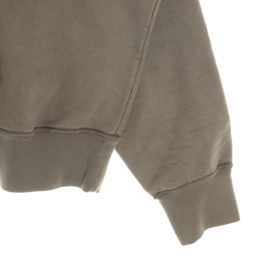 Maison Margiela 1 10(メゾンマルジェラ 1 10) 22AW Logo Crewneck 反転ロゴ刺繍 クルーネックスウェットトレーナー ブラウン S50GU0194