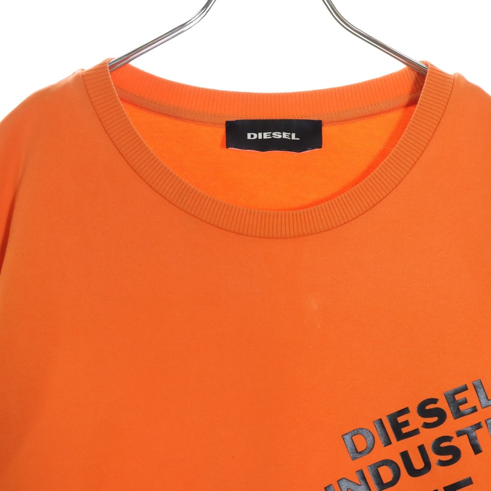 DIESEL(ディーゼル) メッセージプリントクルーネックスウェットトレーナー オレンジ RN93243 CA25594