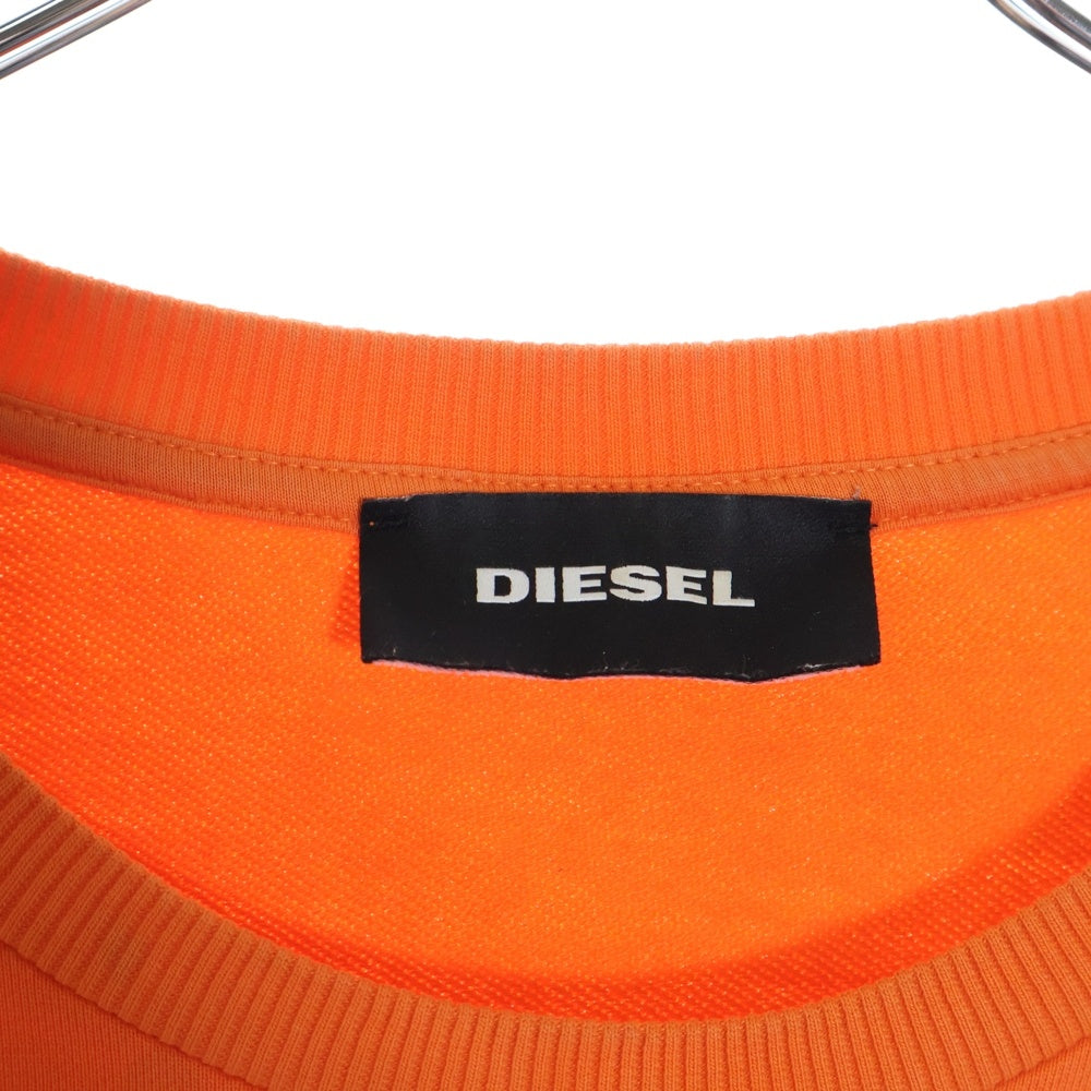 DIESEL(ディーゼル) メッセージプリントクルーネックスウェットトレーナー オレンジ RN93243 CA25594