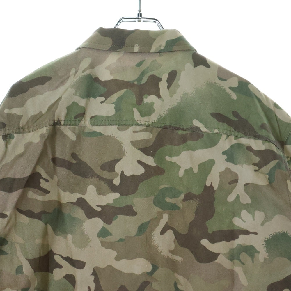 CELINE(セリーヌ) CROPPED MILITARY JACKET トリオンフボタン クロップド ミリタリー カモフラージュ ジャケット 迷彩 カーキ 2W885161U