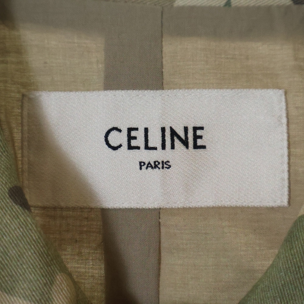 CELINE(セリーヌ) CROPPED MILITARY JACKET トリオンフボタン クロップド ミリタリー カモフラージュ ジャケット 迷彩 カーキ 2W885161U