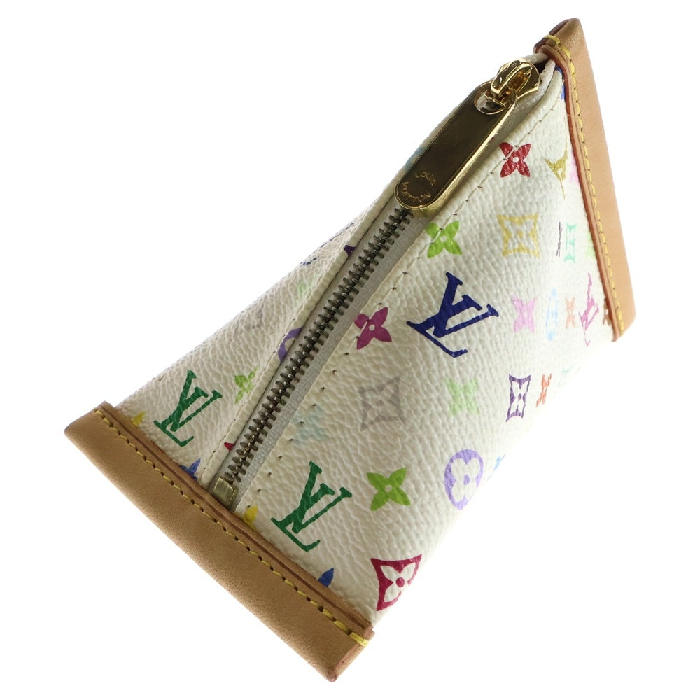 LOUIS VUITTON(ルイヴィトン) モノグラムマルチカラー ベルランゴ コインケース 小物入れ キーホルダー バッグチャーム ゴールド金具 ホワイト×ブラウン M58028