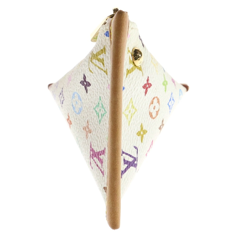 LOUIS VUITTON(ルイヴィトン) モノグラムマルチカラー ベルランゴ コインケース 小物入れ キーホルダー バッグチャーム ゴールド金具 ホワイト×ブラウン M58028