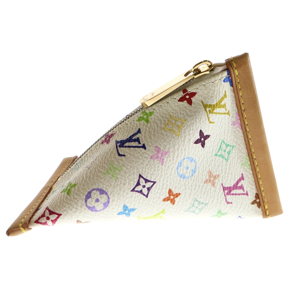 LOUIS VUITTON(ルイヴィトン) モノグラムマルチカラー ベルランゴ コインケース 小物入れ キーホルダー バッグチャーム ゴールド金具 ホワイト×ブラウン M58028