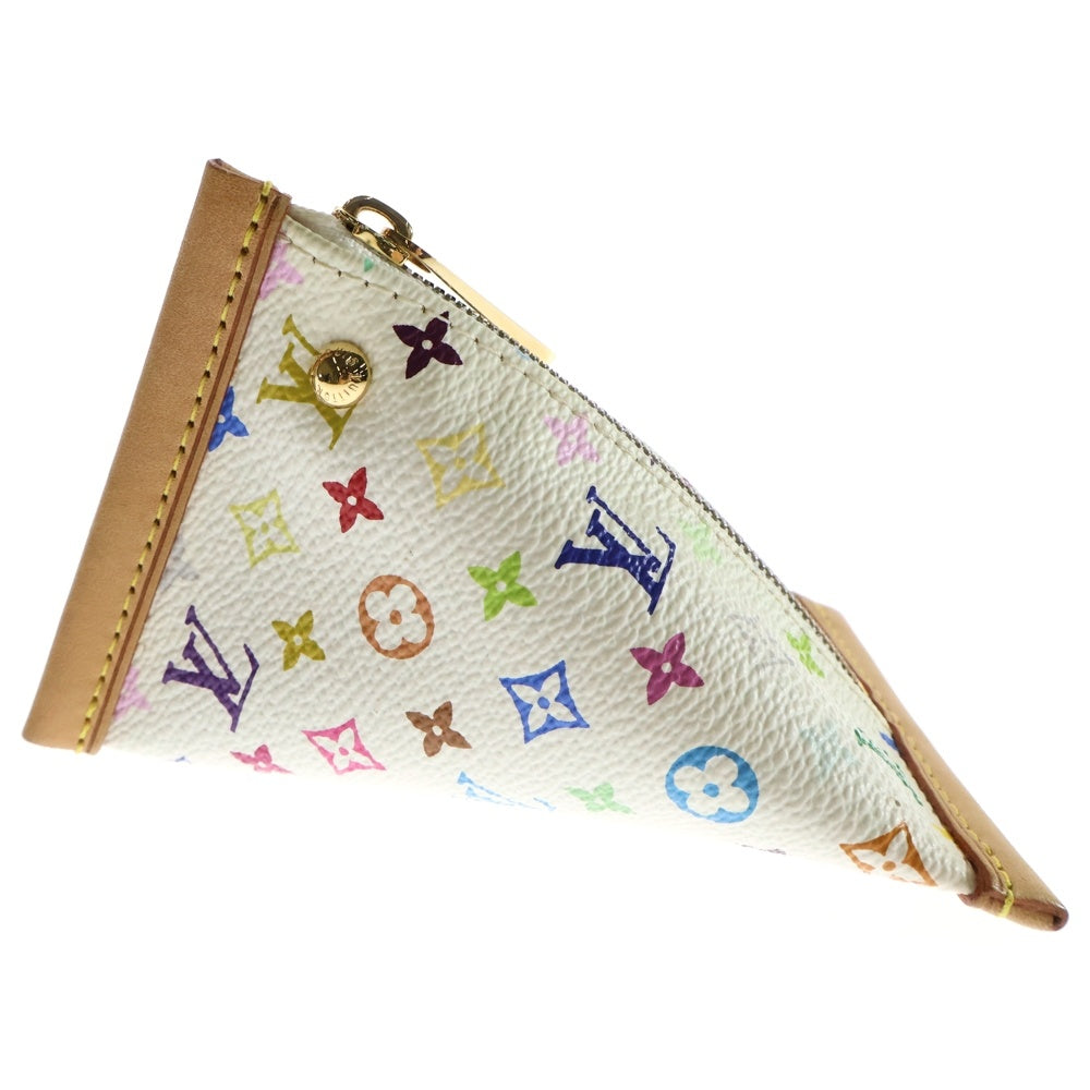 LOUIS VUITTON(ルイヴィトン) モノグラムマルチカラー ベルランゴ コインケース 小物入れ キーホルダー バッグチャーム ゴールド金具 ホワイト×ブラウン M58028