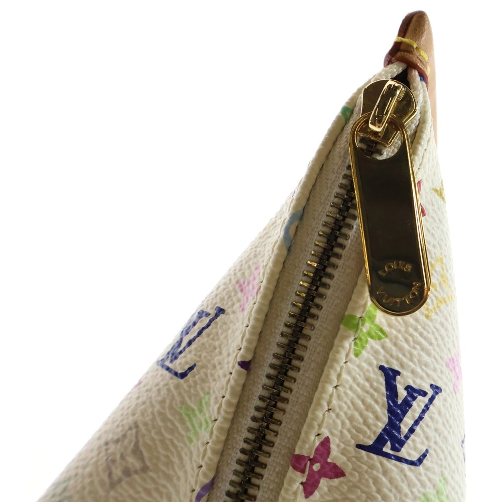 LOUIS VUITTON(ルイヴィトン) モノグラムマルチカラー ベルランゴ コインケース 小物入れ キーホルダー バッグチャーム ゴールド金具 ホワイト×ブラウン M58028