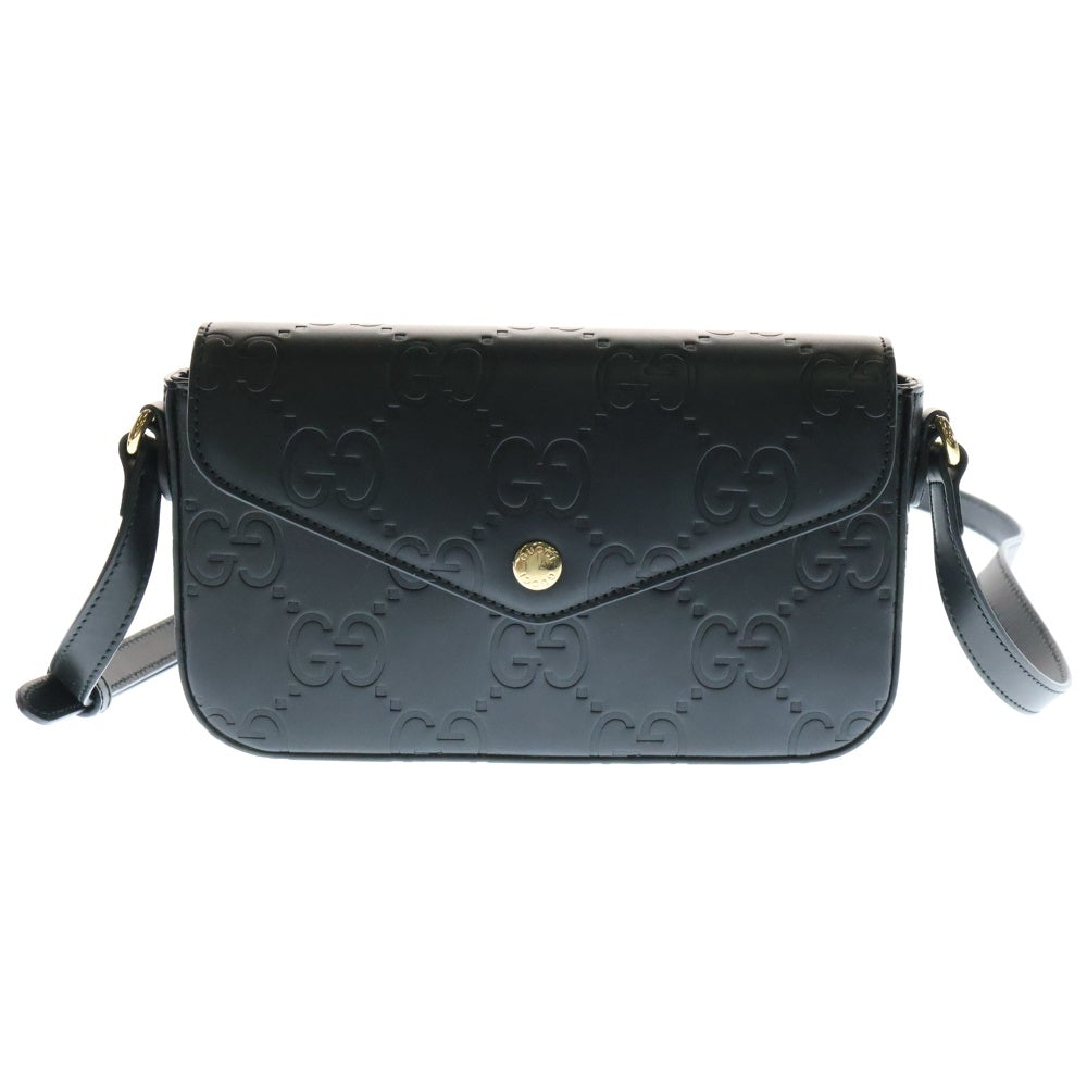 GUCCI(グッチ) GGスーパーミニ ショルダーバッグ ブラック レザー 772794
