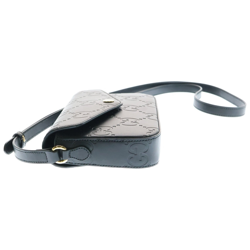GUCCI(グッチ) GGスーパーミニ ショルダーバッグ ブラック レザー 772794