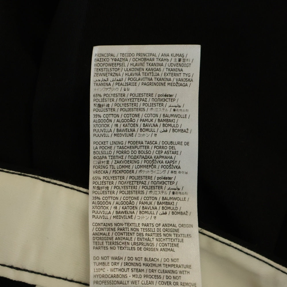 Maison Margiela 1 10(メゾンマルジェラ 1 10) 24AW センタープレス ジップフライ コットンチノパンツ ブラック S50KA0653 M35205