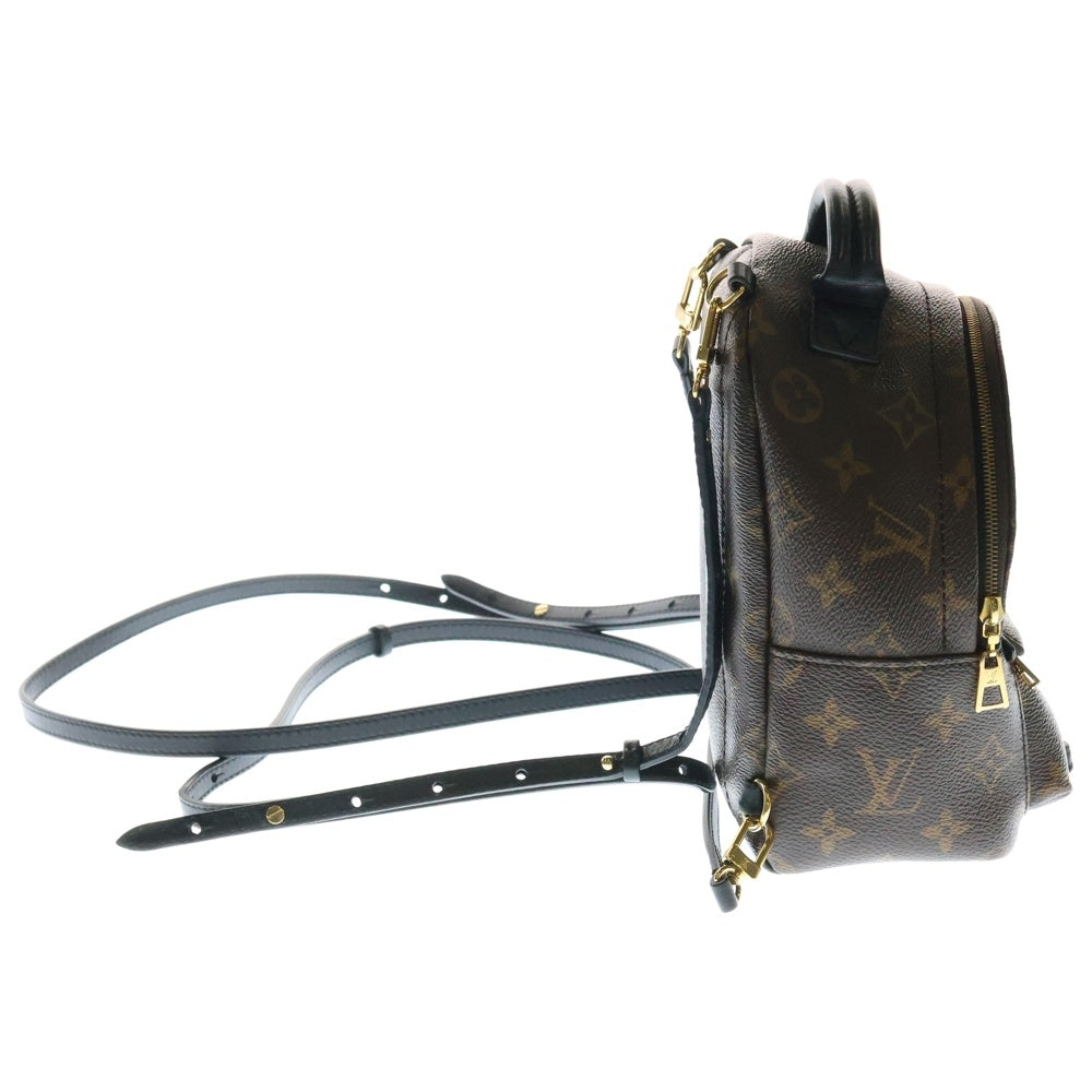 LOUIS VUITTON(ルイヴィトン) パームスプリングスMINI モノグラム PVC レザー バックパック リュックサック ゴールド金具 ブラウン/ブラック M44873