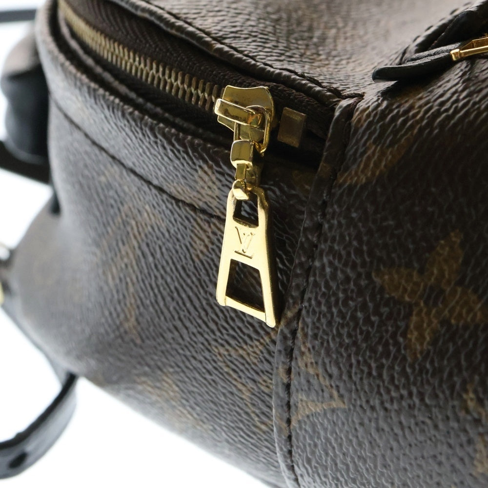 LOUIS VUITTON(ルイヴィトン) パームスプリングスMINI モノグラム PVC レザー バックパック リュックサック ゴールド金具 ブラウン/ブラック M44873