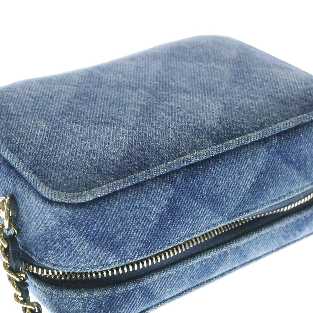 CHANEL(シャネル) ココマーク カメラ デニム レザー ミニ チェーンショルダーバッグ ゴールド金具 インディゴ AP2463
