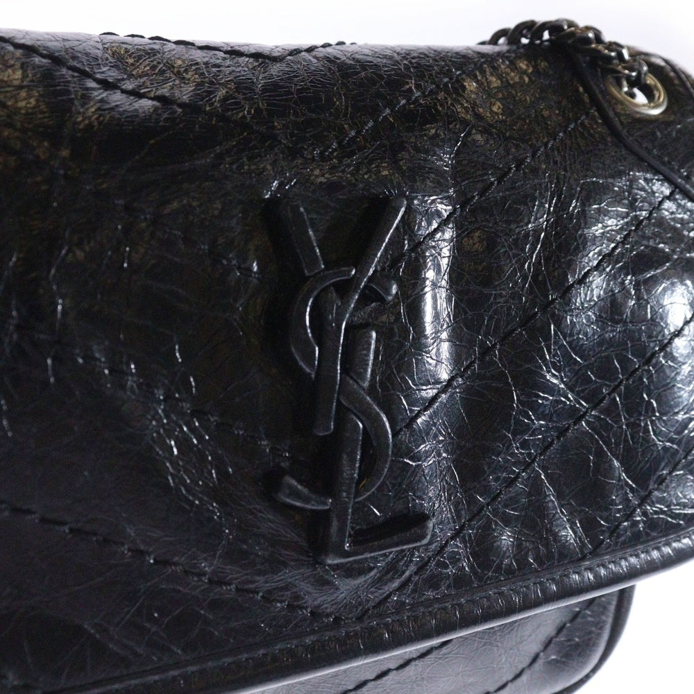 SAINT LAURENT PARIS(サンローランパリ) ニキ チェーンショルダーバッグ ブラック レザー ハンドバッグ 533037