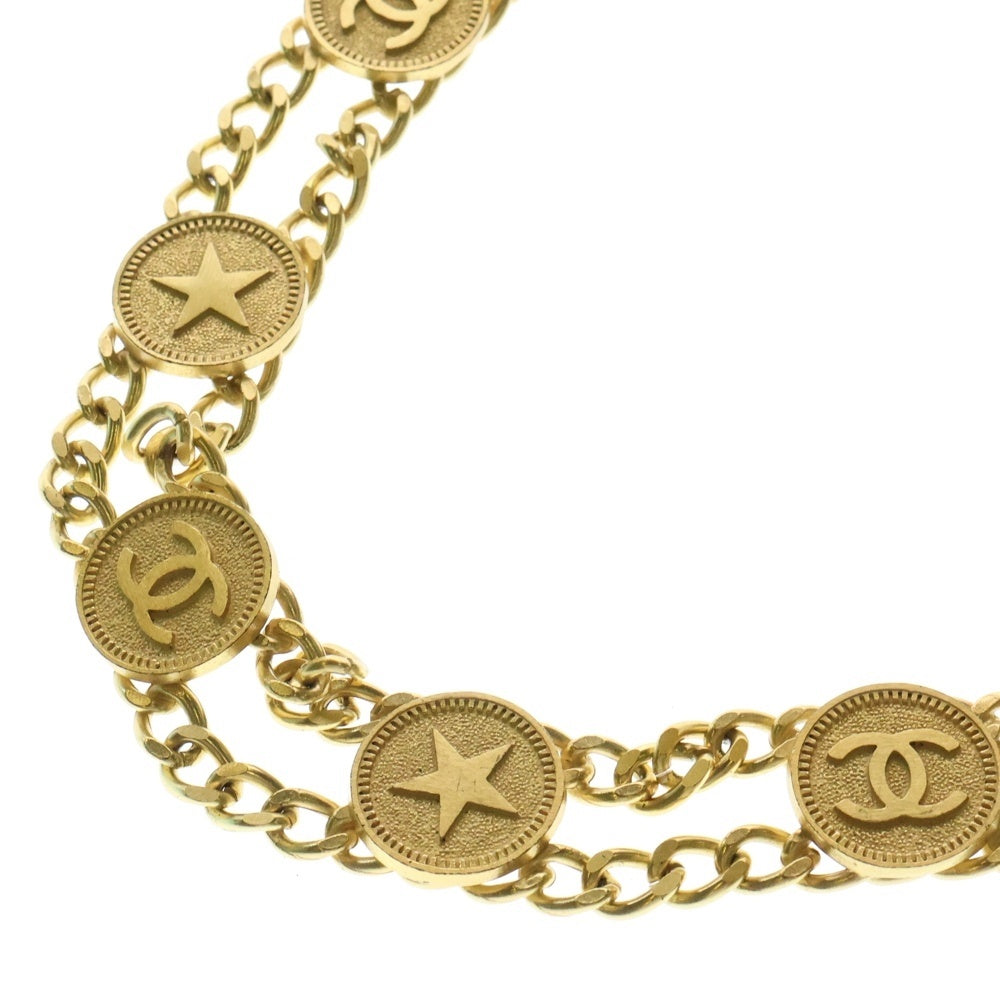 CHANEL ゴールド チェーンベルト コインチャーム付き 中古・古着通販】CHANEL (シャネル) コインモチーフチェーン