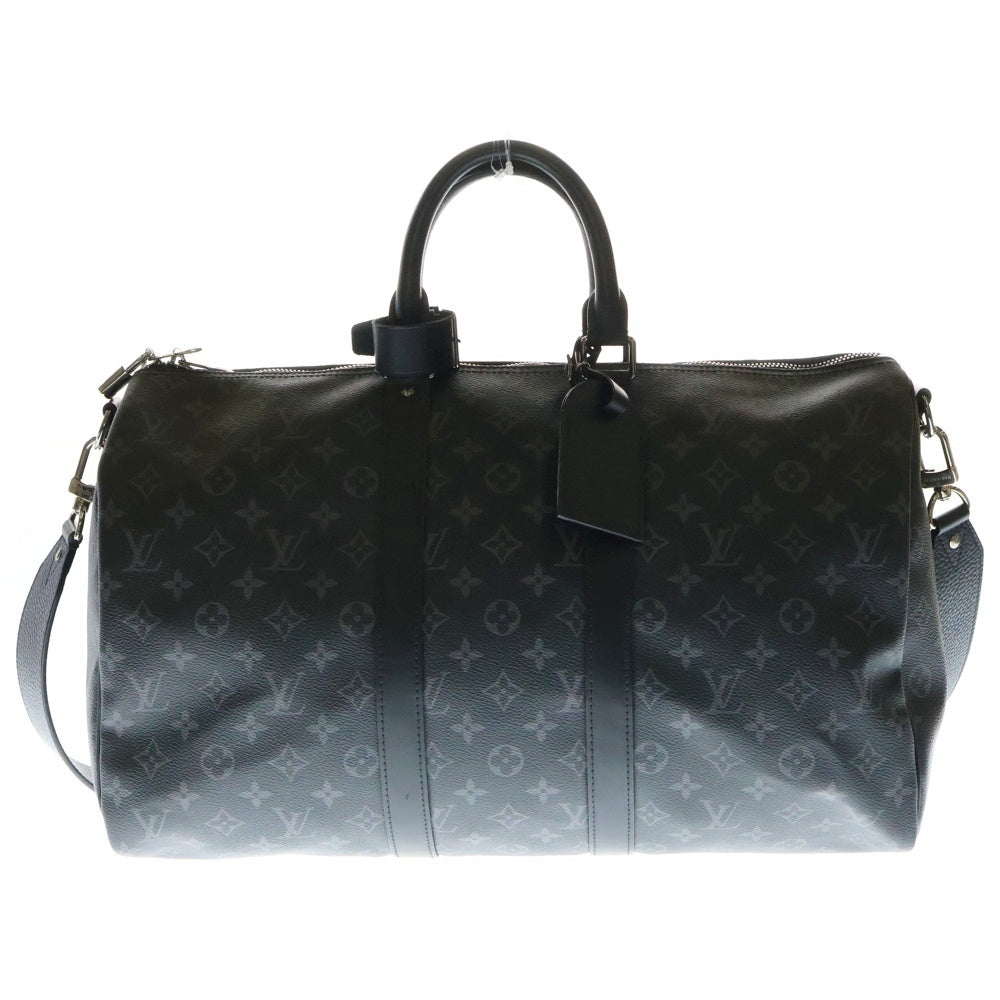 LOUIS VUITTON(ルイヴィトン) キーポル バンドリエール45 モノグラムエクリプス PVC レザー 2WAY ハンド ショルダー ボストンバッグ ブラック M40569