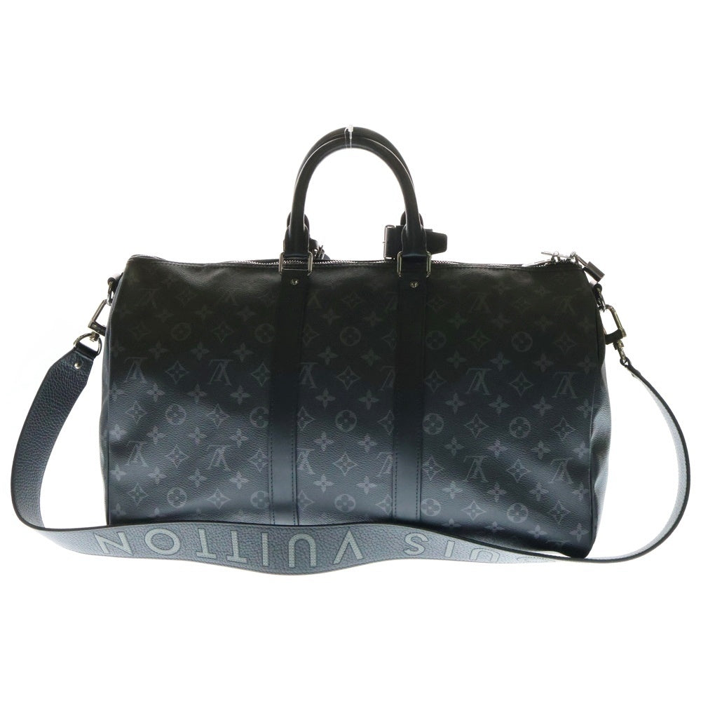 LOUIS VUITTON(ルイヴィトン) キーポル バンドリエール45 モノグラムエクリプス PVC レザー 2WAY ハンド ショルダー ボストンバッグ ブラック M40569