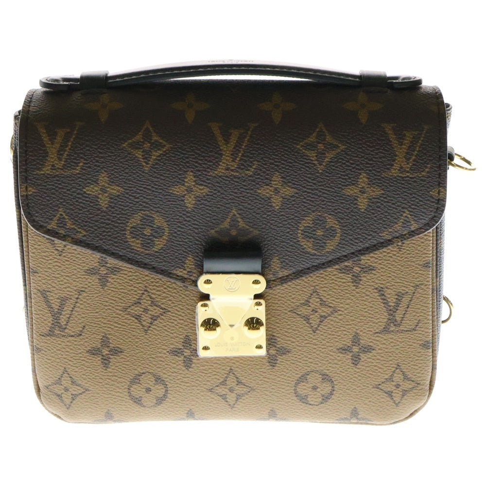 LOUIS VUITTON(ルイヴィトン) モノグラムリバース ポシェットメティス 2WAYバッグ ハンドバッグ ショルダーバッグ チェーンバッグ ブラウン ゴールド金具 PVC M11941