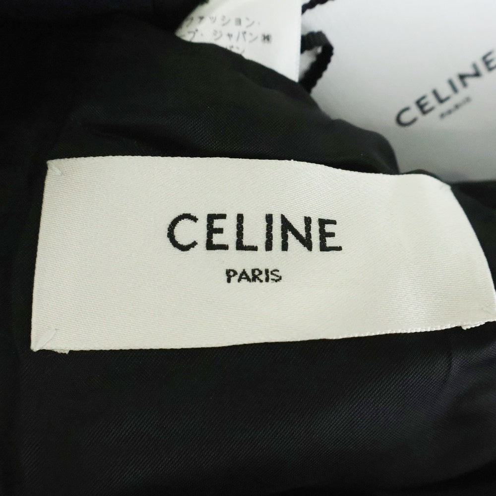 CELINE(セリーヌ) エディ期 ウール オフィサー サファリ ミリタリー ジャケット ネイビー レディース 2V34G092D