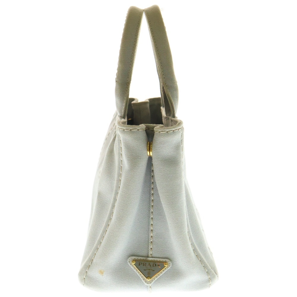 PRADA(プラダ) カナパミニ トライアングルロゴプレート キャンバス ハンド トートバッグ グレー 1BG439