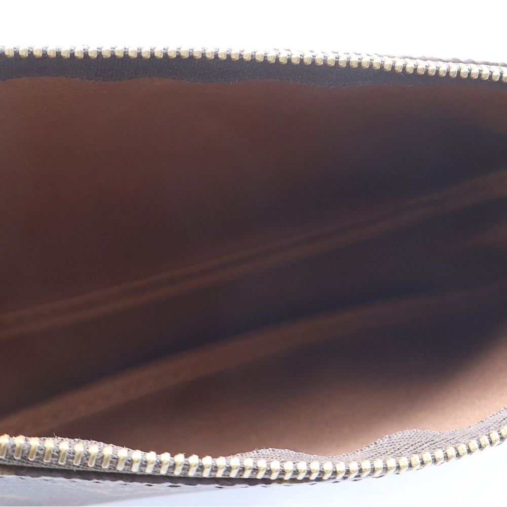 LOUIS VUITTON(ルイヴィトン) ポシェットアクセソワール モノグラム PVC レザー アクセサリーポーチ ハンドバッグ ゴールド金具 ブラウン M51980
