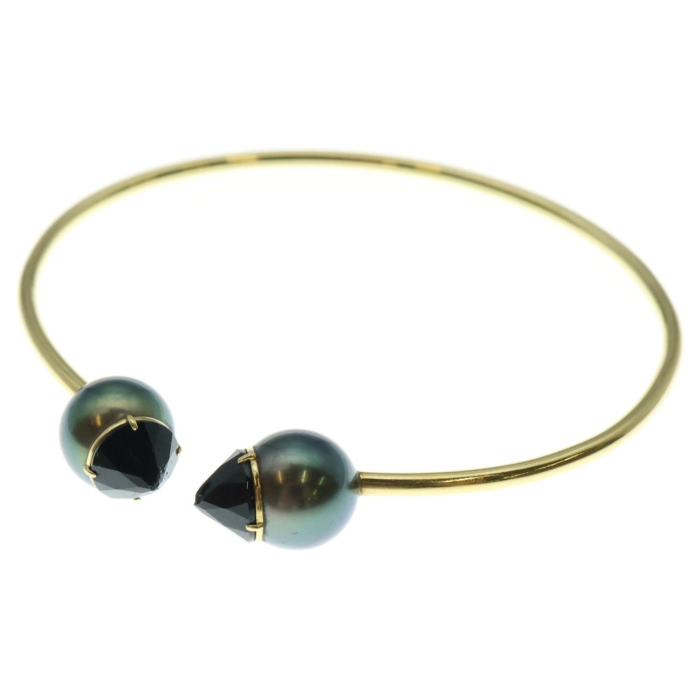 TASAKI(タサキ) リベリオン ブラックパール ブラックスピネル バングル ブレスレット イエローゴールド YG K18 750 ジュエリー