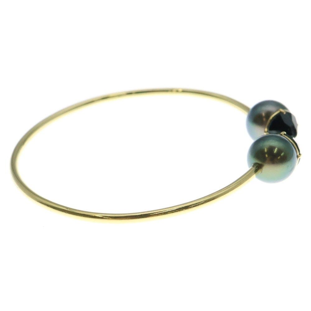 TASAKI(タサキ) リベリオン ブラックパール ブラックスピネル バングル ブレスレット イエローゴールド YG K18 750 ジュエリー