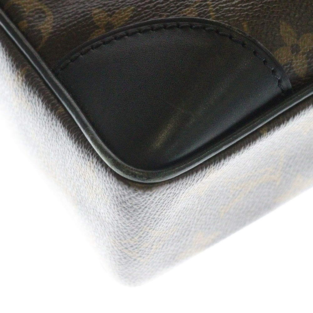 LOUIS VUITTON(ルイヴィトン) モノグラム・マカサー ポルトドキュマン・ヴォワヤージュ ハンドバッグ ビジネスバッグ ブラウン×ブラック ゴールド金具 レザー×PVC M40225