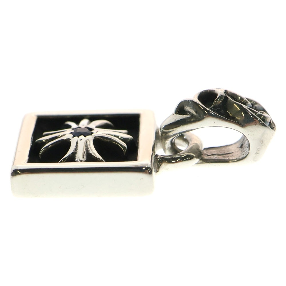 CHROME HEARTS(クロムハーツ) FRAMED CH PLUS SAP フレームドCHプラス サファイア チャーム ペンダントトップ シルバー