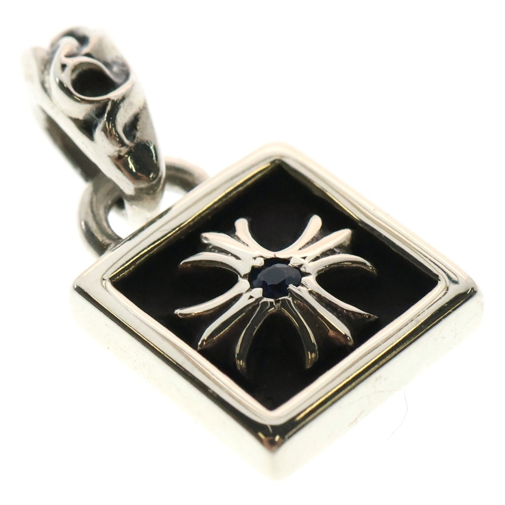 CHROME HEARTS(クロムハーツ) FRAMED CH PLUS SAP フレームドCHプラス サファイア チャーム ペンダントトップ シルバー