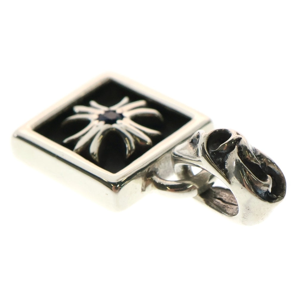 CHROME HEARTS(クロムハーツ) FRAMED CH PLUS SAP フレームドCHプラス サファイア チャーム ペンダントトップ シルバー