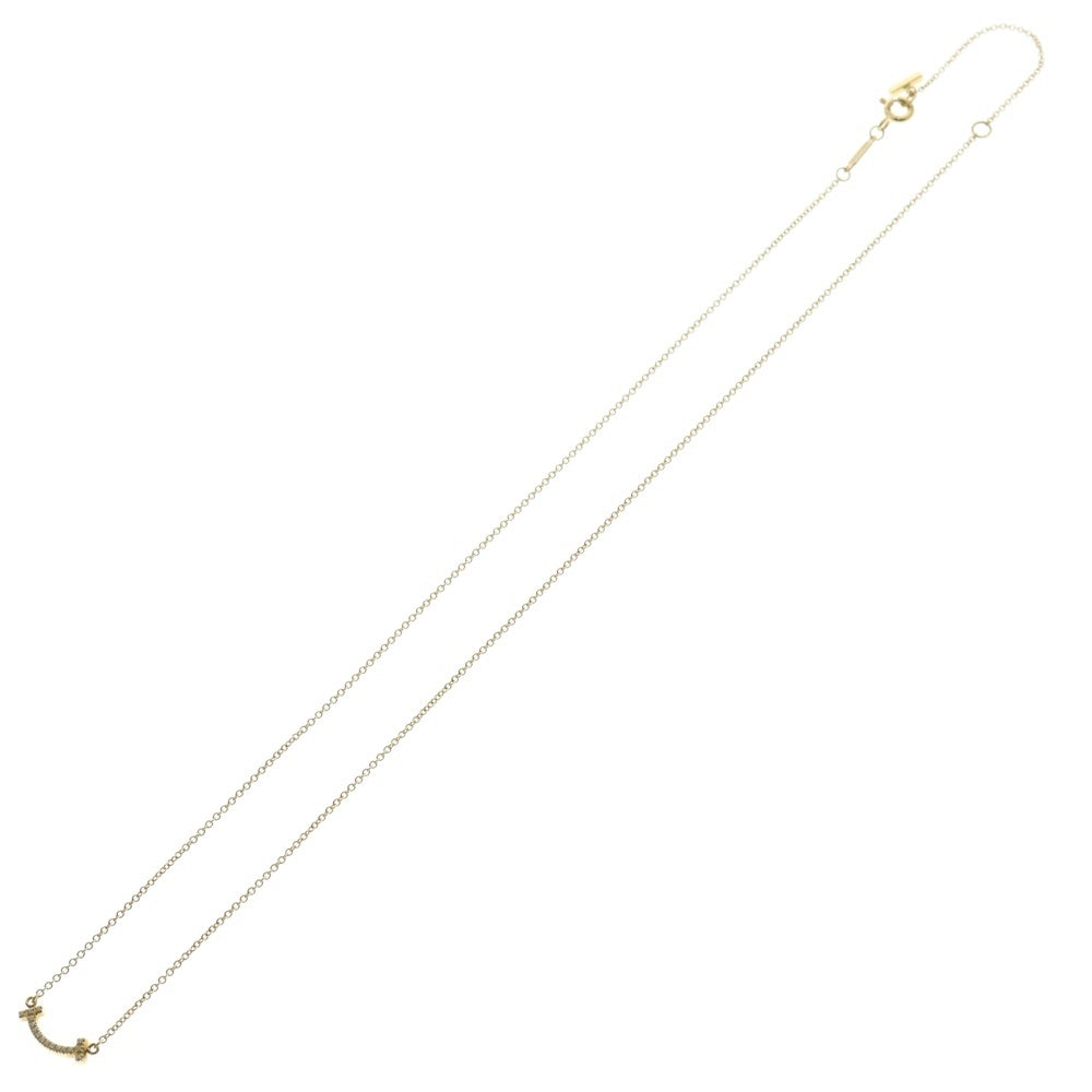 TIFFANY&Co(ティファニー) Tスマイル ミニ ダイヤモンド ネックレス 750YG イエローゴールド ジュエリー アクセサリー
