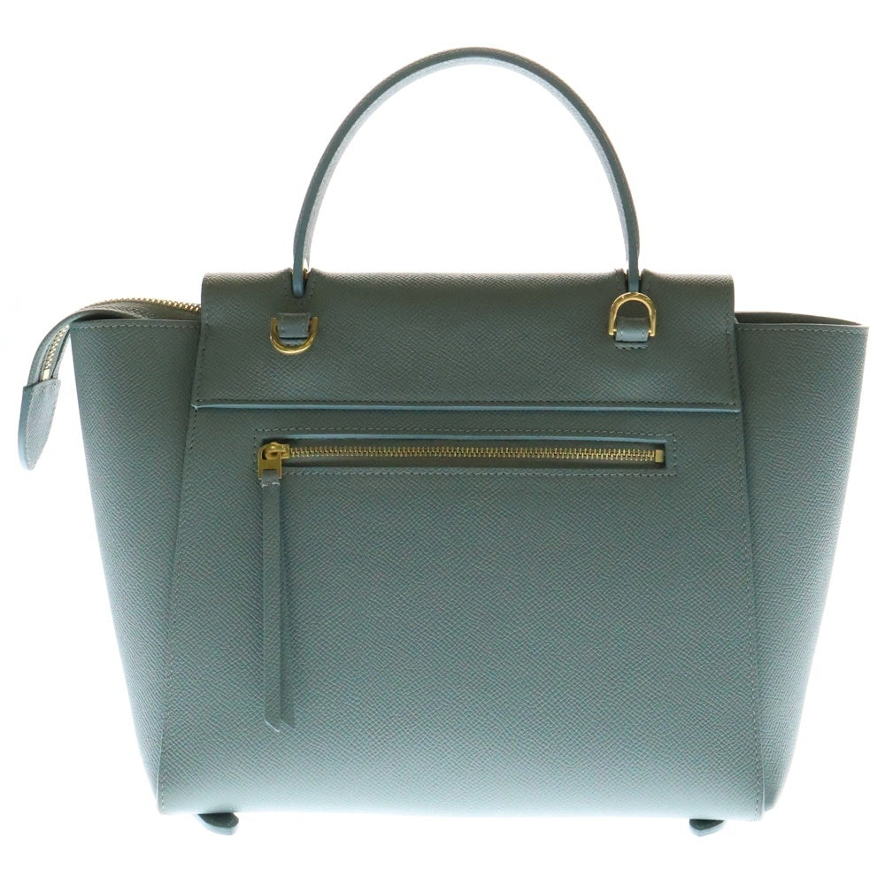 CELINE(セリーヌ) ベルトバッグ 2WAYバッグ ハンドバッグ ショルダーバッグ マイクロ ブルー レザー ゴールド金具