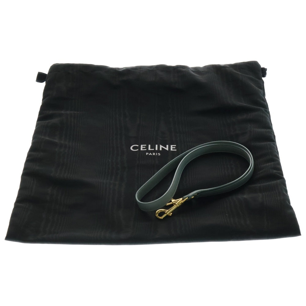 CELINE(セリーヌ) ベルトバッグ 2WAYバッグ ハンドバッグ ショルダーバッグ マイクロ ブルー レザー ゴールド金具
