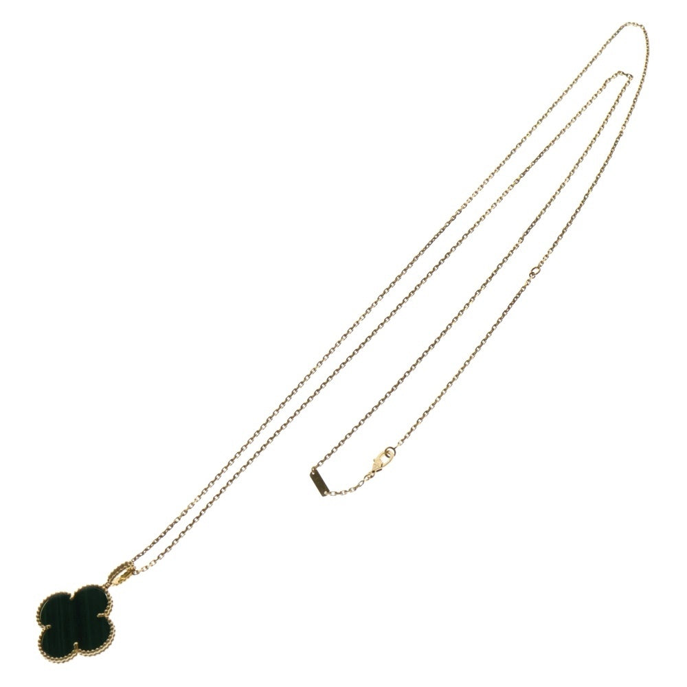 Van Cleef & Arpels(ヴァンクリーフアンドアーペル) マジックアルハンブラ ネックレス マラカイト Au750 K18 YG イエローゴールド ペンダント