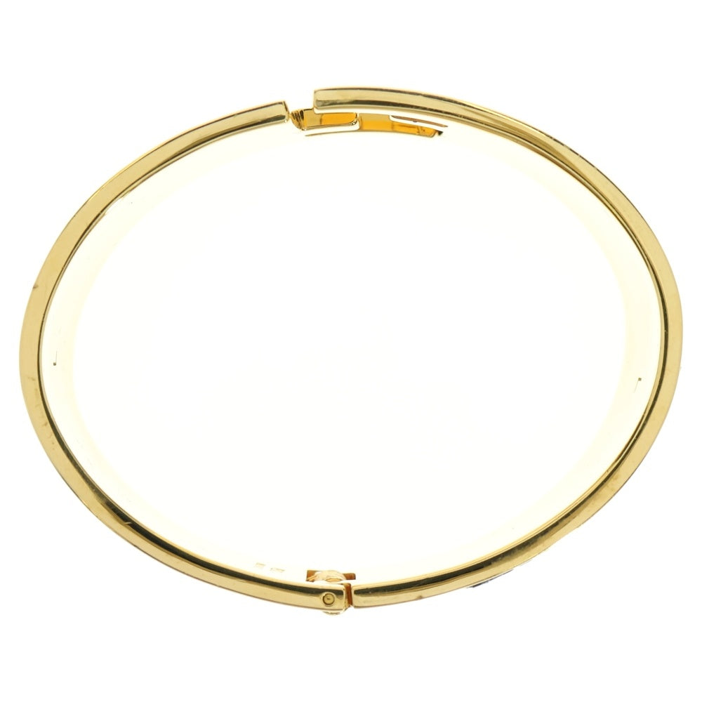 FENDI(フェンディ) FFロゴ バングル ブレスレット ゴールド×ブラック×グリーン GP