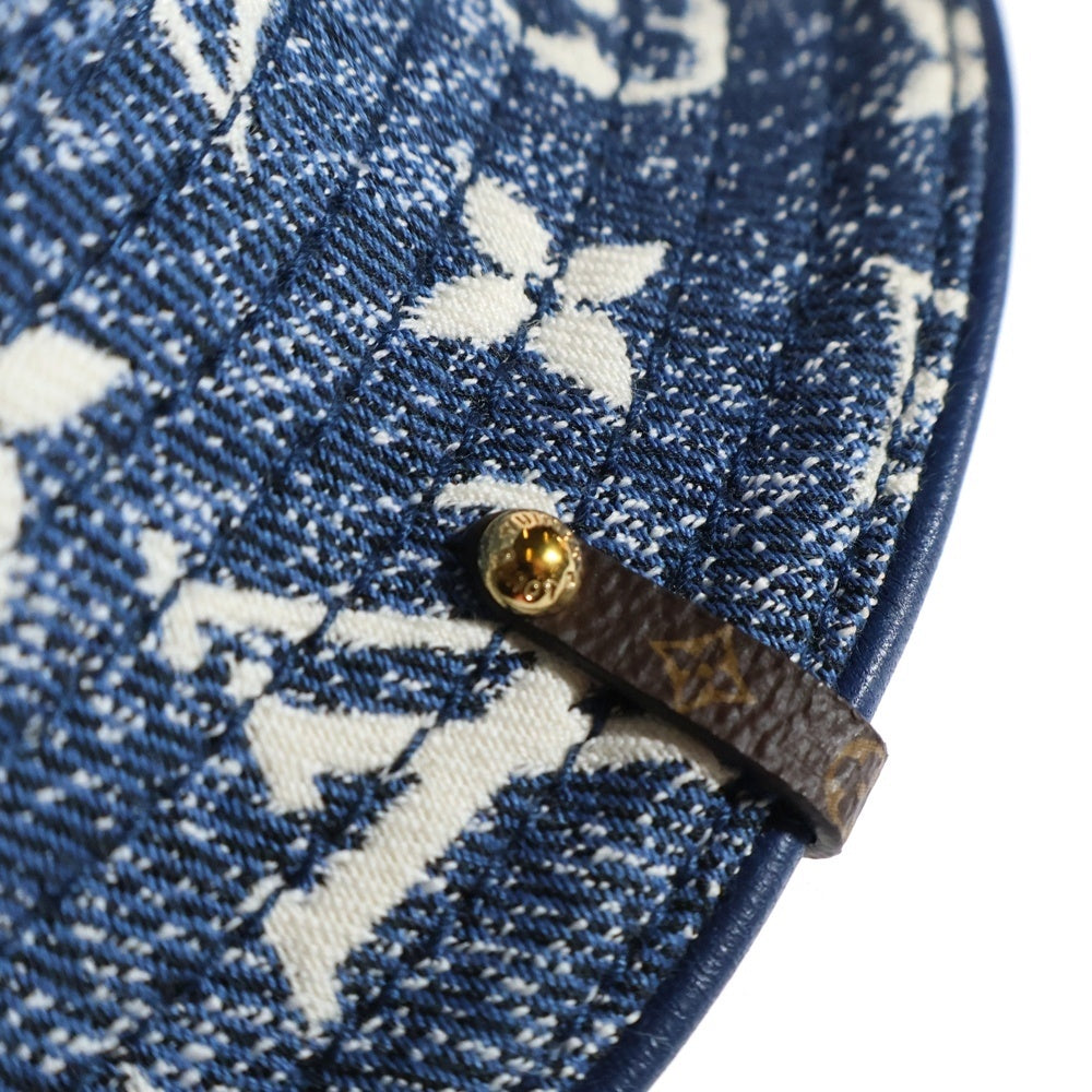 LOUIS VUITTON(ルイヴィトン) モノグラム デニム バケットハット 帽子 インディゴブルー M77435