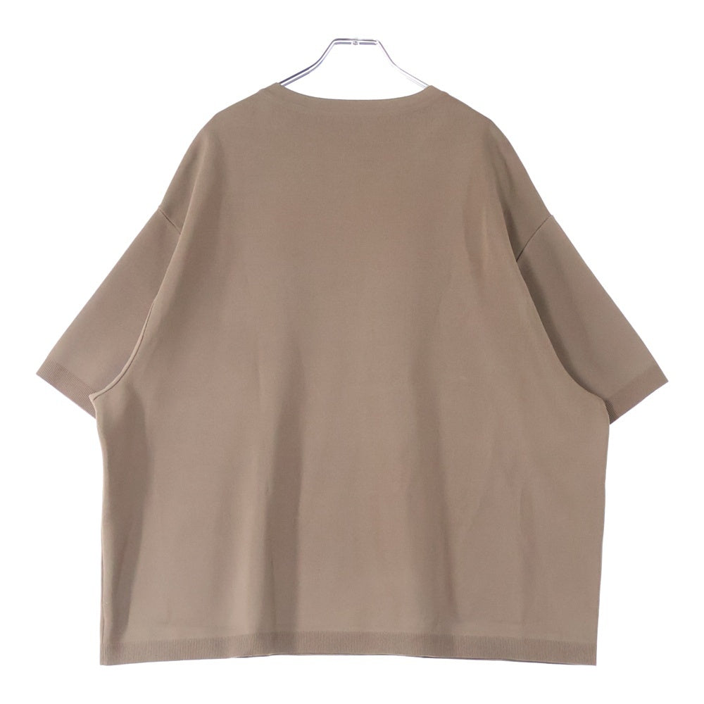 ALAIA(アライア) 21SS レーヨン クルーネック オーバーサイズ ニット セーター ブラウン/ベージュ レディース AA9S0065RM035