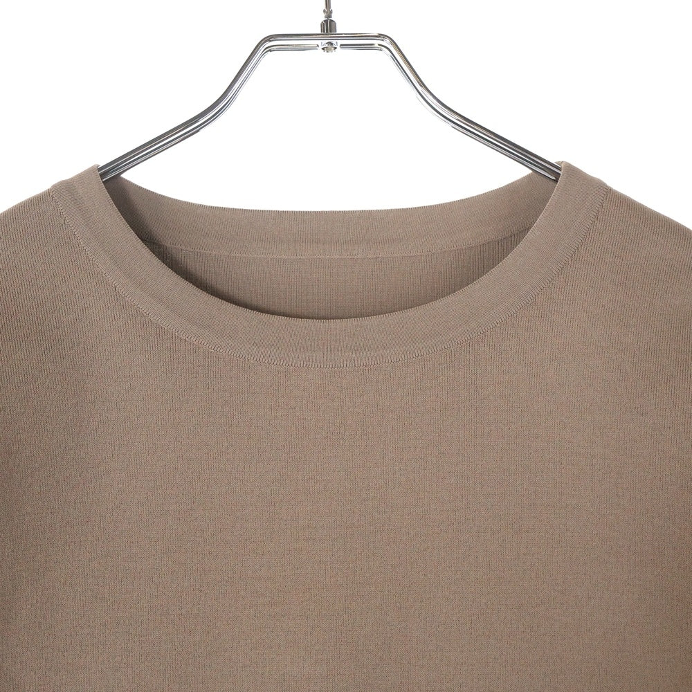 ALAIA(アライア) 21SS レーヨン クルーネック オーバーサイズ ニット セーター ブラウン/ベージュ レディース AA9S0065RM035