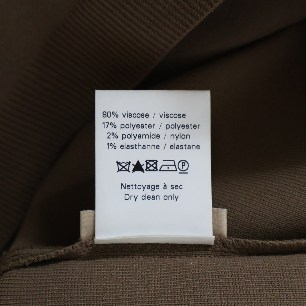 ALAIA(アライア) 21SS レーヨン クルーネック オーバーサイズ ニット セーター ブラウン/ベージュ レディース AA9S0065RM035