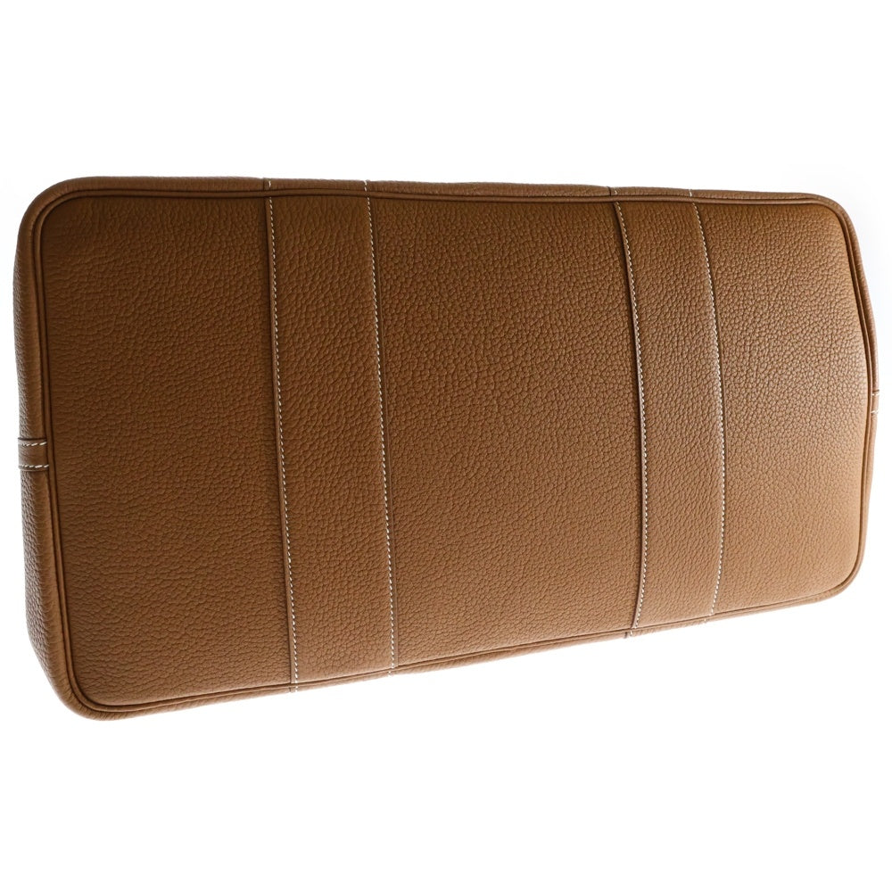 HERMES(エルメス) ネオガーデンパーティ41 トワルアッシュ ネゴンダ レザー切替キャンバスハンドバッグ トートバッグ ベージュ/ブラウン レディース K刻印