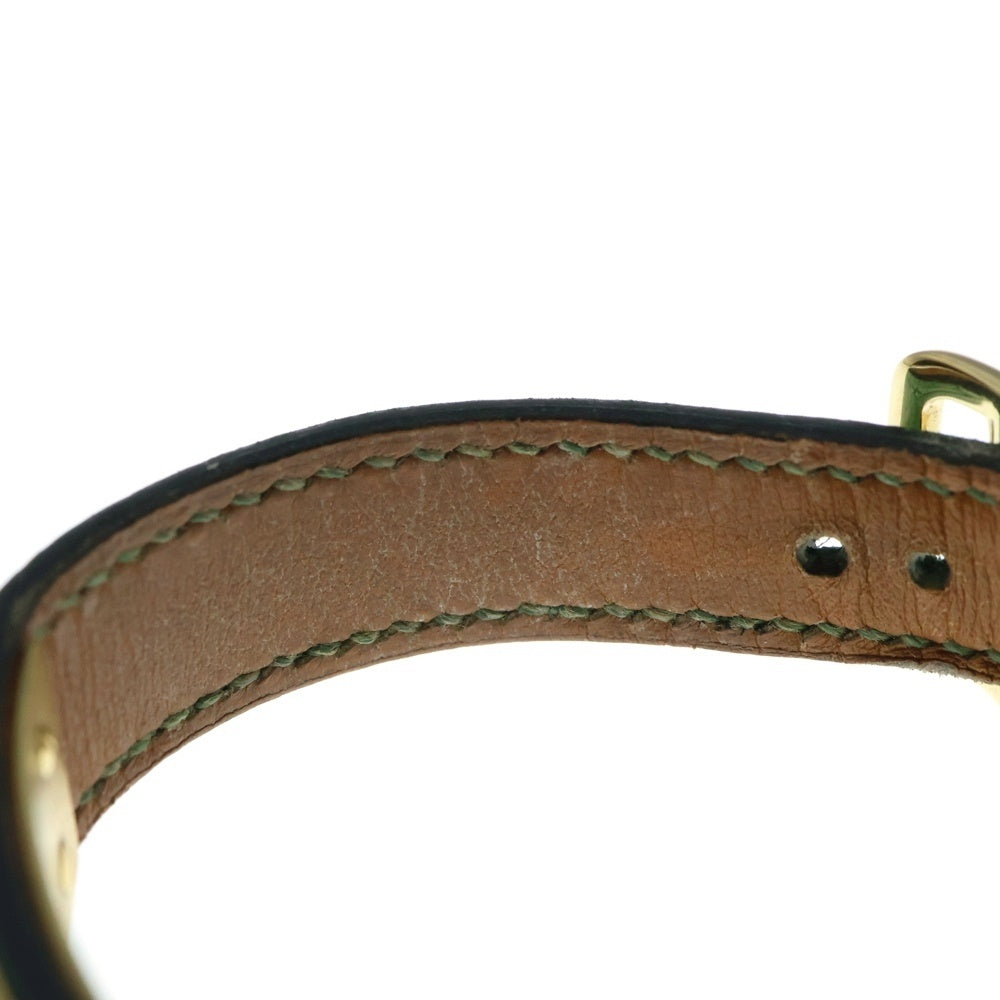 HERMES(エルメス) ケリーベルト ブレスレット ゴールド金具 グリーン Z刻印
