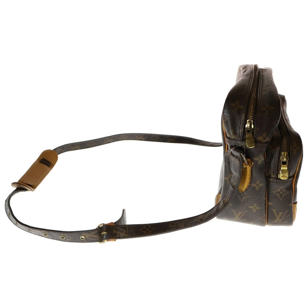 LOUIS VUITTON(ルイヴィトン) モノグラム ナイル ショルダーバッグ ブラウン ゴールド金具 レザー×PVC M45244