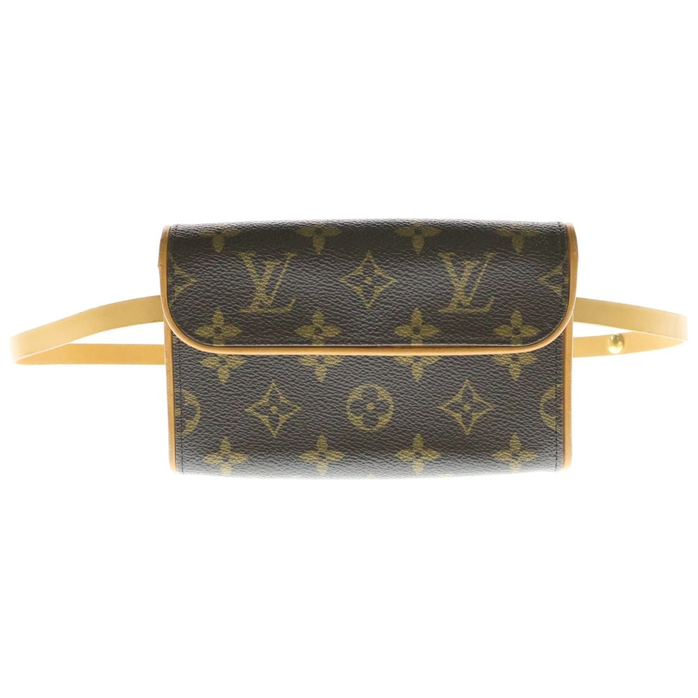 LOUIS VUITTON(ルイヴィトン) モノグラム ポシェットフロランティーヌ ウエストバッグ ボディバッグ ショルダーバッグ ミニバッグ ブラウン レザー×PVC ゴールド金具 M51855