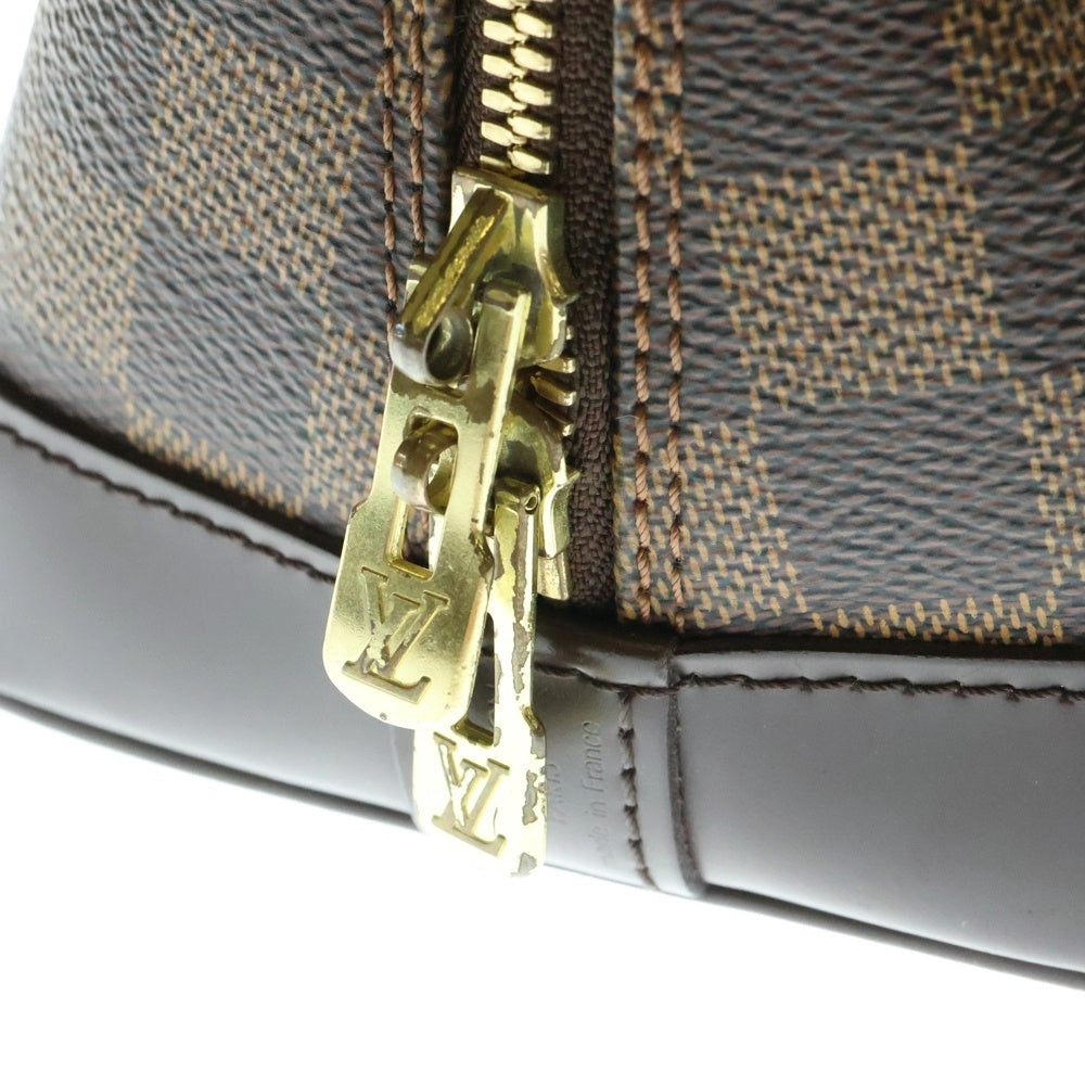 LOUIS VUITTON(ルイヴィトン) ダミエ アルマPM ハンドバッグ ブラウン ゴールド金具 レザー×PVC N51131