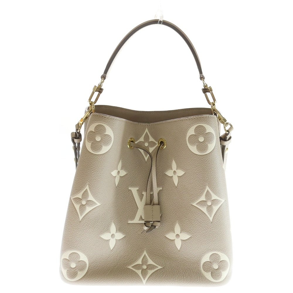 LOUIS VUITTON(ルイヴィトン) モノグラムアンプラント ネオノエMM 2WAY ポーチ付レザーハンドバッグ ショルダーバッグ ベージュ レディース M45555
