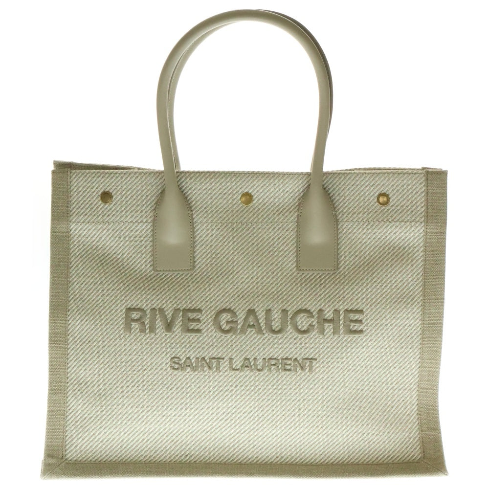 SAINT LAURENT PARIS(サンローランパリ) リヴゴーシュ トートバッグ ベージュ系 キャンバス 617481